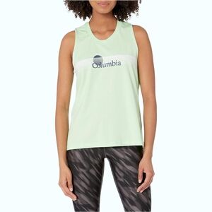 Columbia Light Green Logo Sleeveless Tank Top Size Large